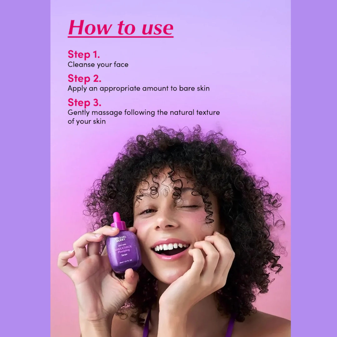 Bakuchiol Plumping Serum - Reduce Scars & Minimize Pores + Provide Even & brighten Skin