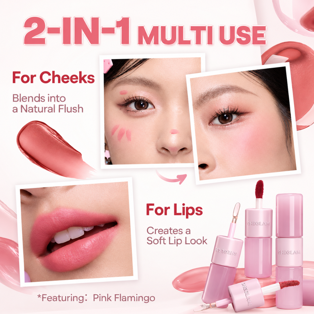 SHEGLAM Mood Switch Matte & Gloss Lip Duo – 3 Ways to Wear – Velvet Matte & Glass Glow Finish – 2-in-1 Customizable Lip Sets