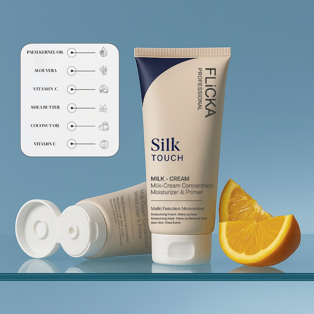 Flicka Silk Touch 3 in 1 Moisturizer and Primer for Face | Long-Lasting, Flawless and Dewy Makeup Base | Pore Minimizer | All Skin Types
