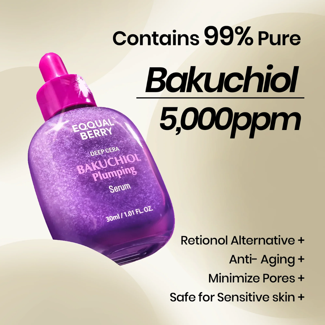 Bakuchiol Plumping Serum - Reduce Scars & Minimize Pores + Provide Even & brighten Skin