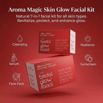 Aroma Magic Skin Glow Facial Kit | 7-in-1 Radiant Glow, Evens Skin Tone & Fades Dark Circles