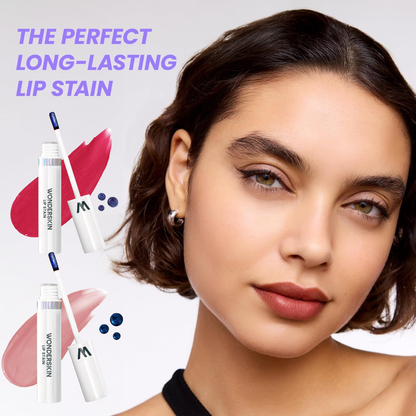Wonderskin Rose Divine Lip Stain Duo | Whimsical & Divine Shades | 2-Step Long-Lasting Lip Color