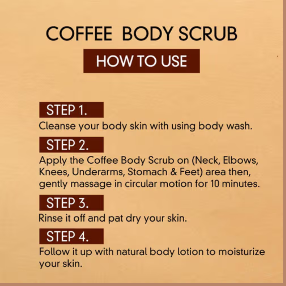 Mcaffeine Naked & Raw Coffee Body Scrub - Tan Removal & Exfoliating Scrub for Smooth Skin