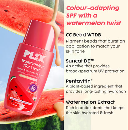Plix Watermelon Color Changing Sunscreen - Even & Glowing Skin