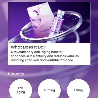 numbuzin No.9+ NAD+ BIO Time Reversing Lifting Essence | Firms, Lifts, Smooths Wrinkles & Restores Glow