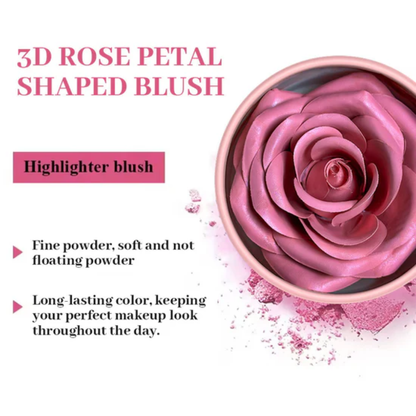 Veronni 3D Rose Blush & Highlighter Palette | Realistic Rose Petal Design with Real Rose Fragrance | Multi-Use Cheek & Eye Color