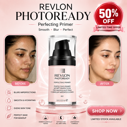 Revlon PhotoReady Perfecting Primer – Smooth, Blur & Perfect – Lightweight, Hydrating & Long-Lasting Makeup Base – Blurs Pores & Imperfections