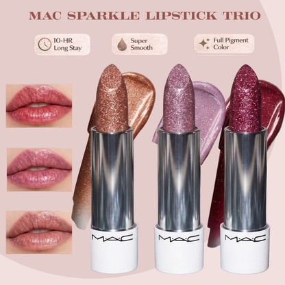 MAC Sparkle Lipstick | High-Pigment Sparkle Gloss Finish | Long-Lasting, Smooth & Hydrating