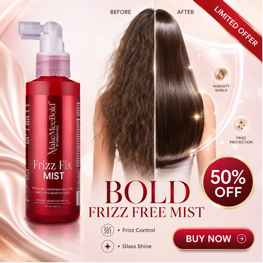 MakeMeBold Frizz Fix MIST - Ultra-Light, Glossy Hair That Lasts – With Keratin, Multi-Oil Blend & UV Shield – Humidity Shield, Glass Shine