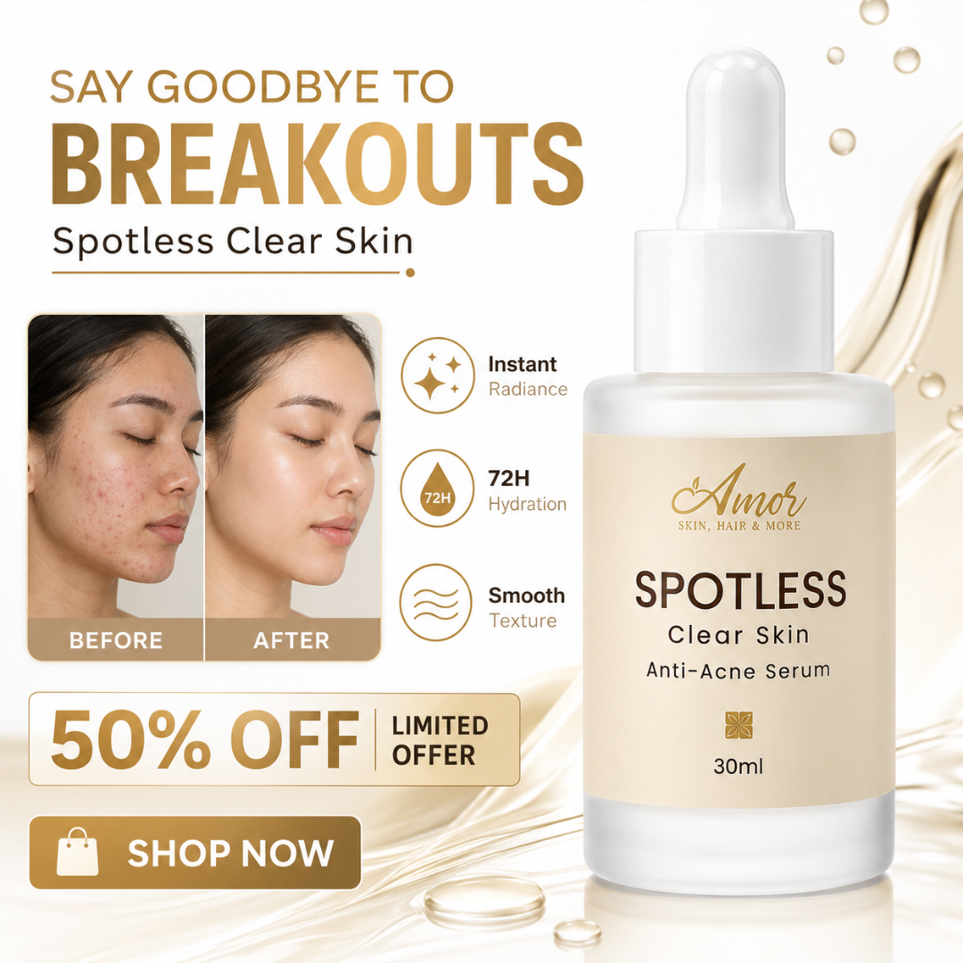 Amor SPOTLESS Clear Skin Anti-Acne Serum – Instant Radiance, Fades Acne Marks, Refines Pores, Reduces Breakouts