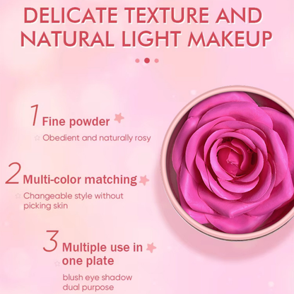 Veronni 3D Rose Blush & Highlighter Palette | Realistic Rose Petal Design with Real Rose Fragrance | Multi-Use Cheek & Eye Color