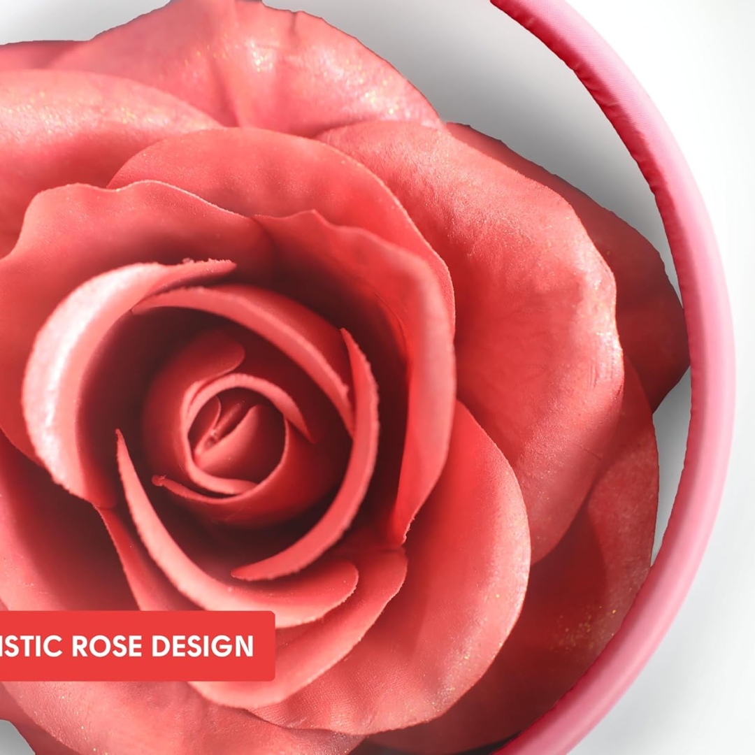 Veronni 3D Rose Blush & Highlighter Palette | Realistic Rose Petal Design with Real Rose Fragrance | Multi-Use Cheek & Eye Color