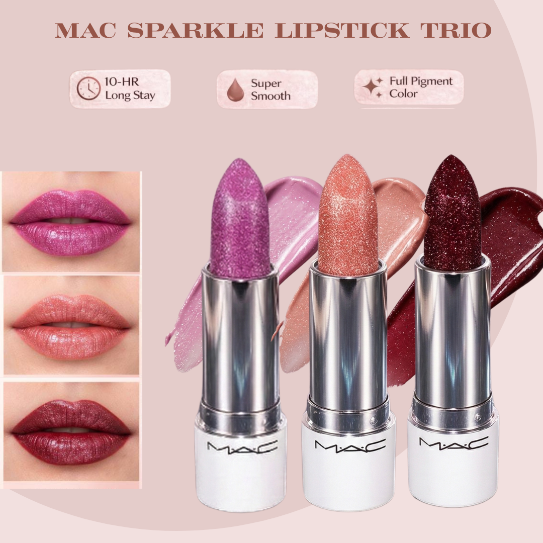 MAC Sparkle Lipstick | High-Pigment Sparkle Gloss Finish | Long-Lasting, Smooth & Hydrating