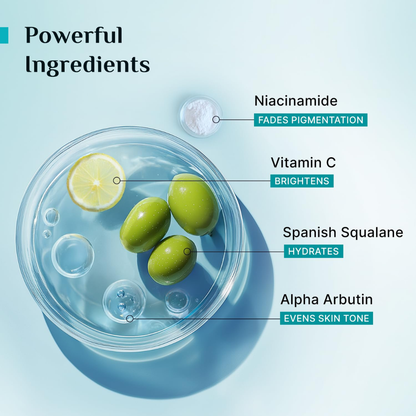 Pilgrim Squalane Glow Moisturizer with Niacinamide & Vitamin C for Brightening & 72HR Hydration