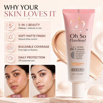 Oh So Flawless! 5-in-1 BB Cream – 5-in-1 Action: 24H Moisturizing, Sun Protection, Anti-Blemish, Anti-Aging & Lightening – Coverage + Care