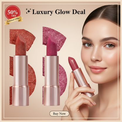 Swiss Beauty Glitter Lipstick Pack of 3 | Nourishing Vitamin C Formula, Long-Lasting Shimmer & Glittery Finish