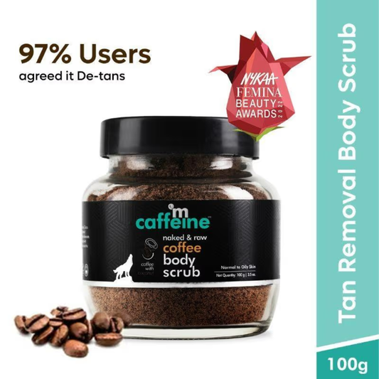 Mcaffeine Naked & Raw Coffee Body Scrub - Tan Removal & Exfoliating Scrub for Smooth Skin