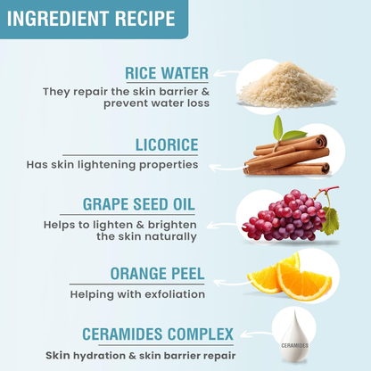 Glamveda Rice & Ceramide Glass Skin Peel-Off Mask – Brightening & Barrier Repair Mask