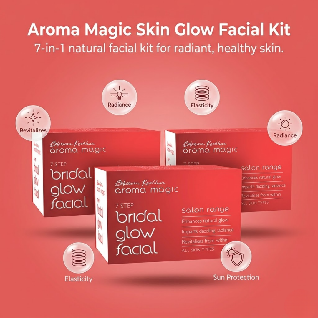 Aroma Magic Skin Glow Facial Kit | 7-in-1 Radiant Glow, Evens Skin Tone & Fades Dark Circles