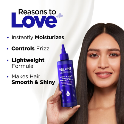 BBlunt Intense Moisture Lamellar Treatment Water | 8-Second In-Shower Hair Transformation with Jojoba & Vitamin E | Frizz Control, Deep Hydration & Shine