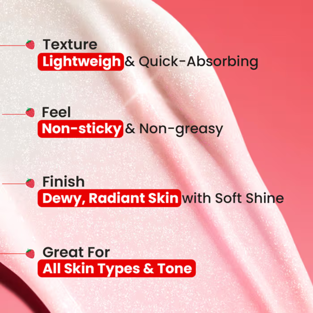 Dot & Key Strawberry The Spotlight Strobe Cream | Niacinamide Moisturizer + Highlighter for Instant Dewy, Glazed Skin