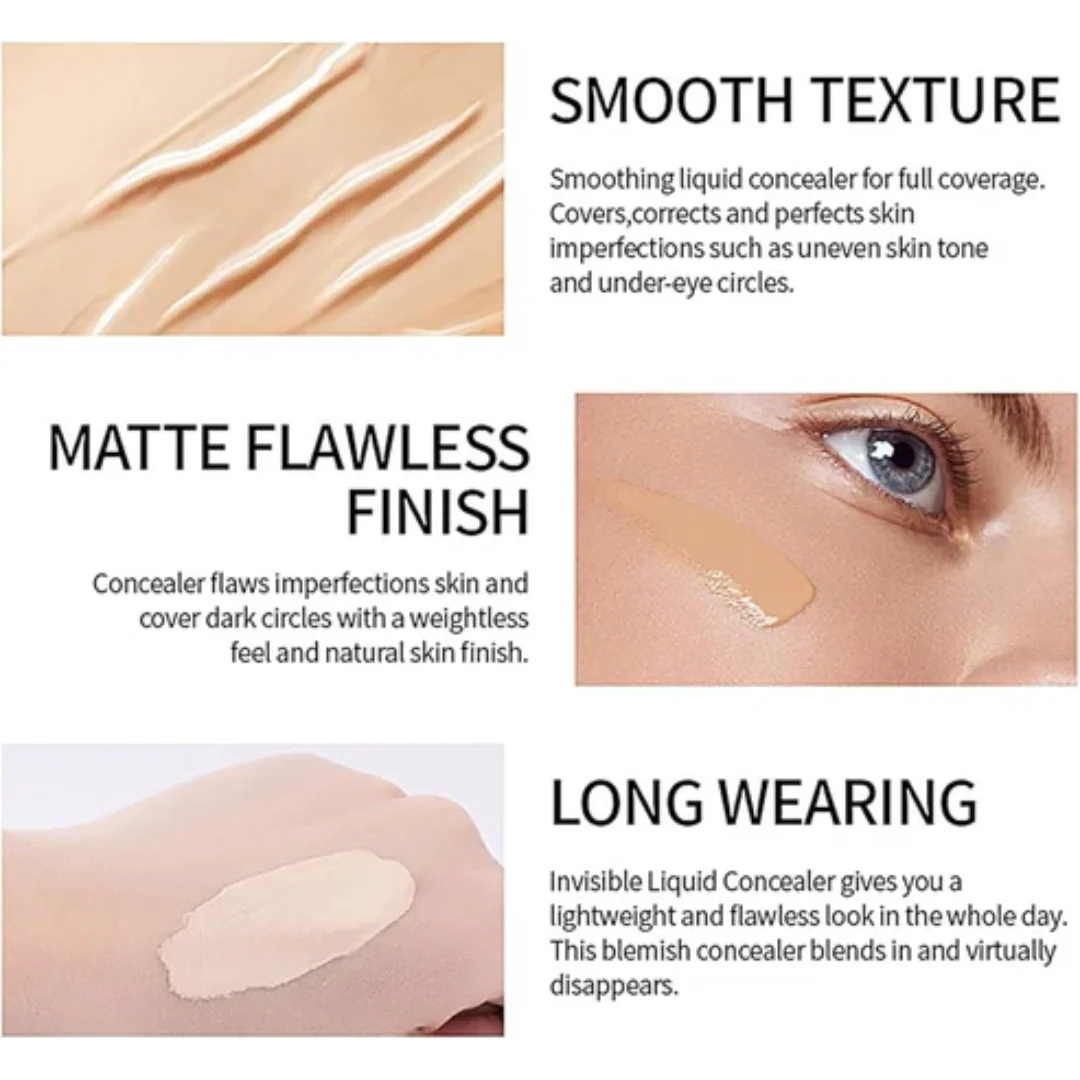 Kashe's 24 Hours Waterproof Liquid Foundation | Dewy Radiant Glow, Smooth Full Coverage, Lightweight Creamy Texture | 24H Waterproof Protection