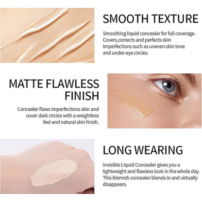 Kashe's 24 Hours Waterproof Liquid Foundation | Dewy Radiant Glow, Smooth Full Coverage, Lightweight Creamy Texture | 24H Waterproof Protection