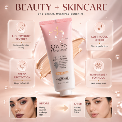 Oh So Flawless! 5-in-1 BB Cream – 5-in-1 Action: 24H Moisturizing, Sun Protection, Anti-Blemish, Anti-Aging & Lightening – Coverage + Care