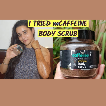 Mcaffeine Naked & Raw Coffee Body Scrub - Tan Removal & Exfoliating Scrub for Smooth Skin