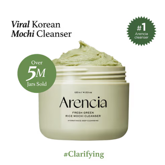 Arencia Fresh Green Rice Mochi Cleanser – Korean Viral Pore Minimizing & Hydrating Daily Face Wash