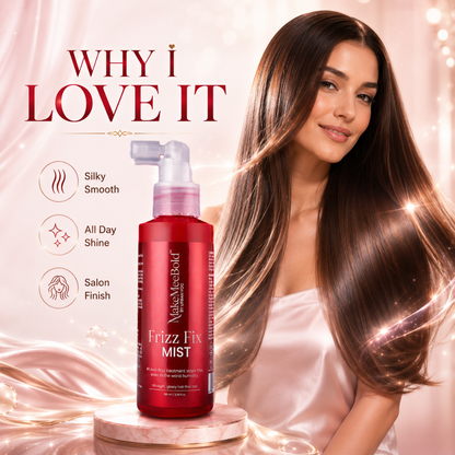 MakeMeBold Frizz Fix MIST - Ultra-Light, Glossy Hair That Lasts – With Keratin, Multi-Oil Blend & UV Shield – Humidity Shield, Glass Shine