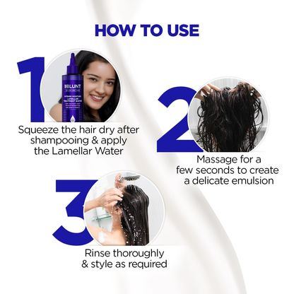 BBlunt Intense Moisture Lamellar Treatment Water | 8-Second In-Shower Hair Transformation with Jojoba & Vitamin E | Frizz Control, Deep Hydration & Shine