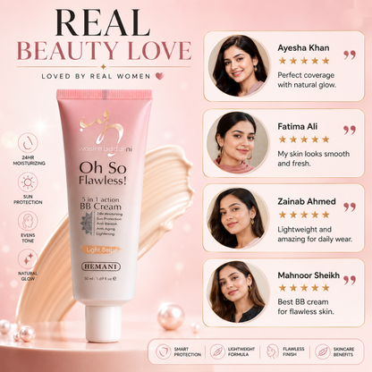 Oh So Flawless! 5-in-1 BB Cream – 5-in-1 Action: 24H Moisturizing, Sun Protection, Anti-Blemish, Anti-Aging & Lightening – Coverage + Care