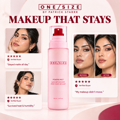 ONE/SIZE by Patrick Starrr Powder Melt Glass Setting Spray – 16H Waterproof Makeup Lock – Melts Powder to Glowy Dewy Finish