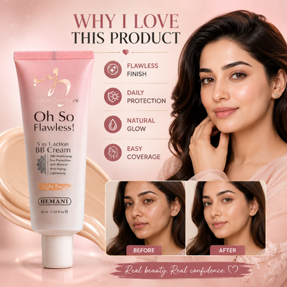 Oh So Flawless! 5-in-1 BB Cream – 5-in-1 Action: 24H Moisturizing, Sun Protection, Anti-Blemish, Anti-Aging & Lightening – Coverage + Care