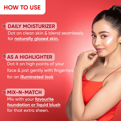 Dot & Key Strawberry The Spotlight Strobe Cream | Niacinamide Moisturizer + Highlighter for Instant Dewy, Glazed Skin