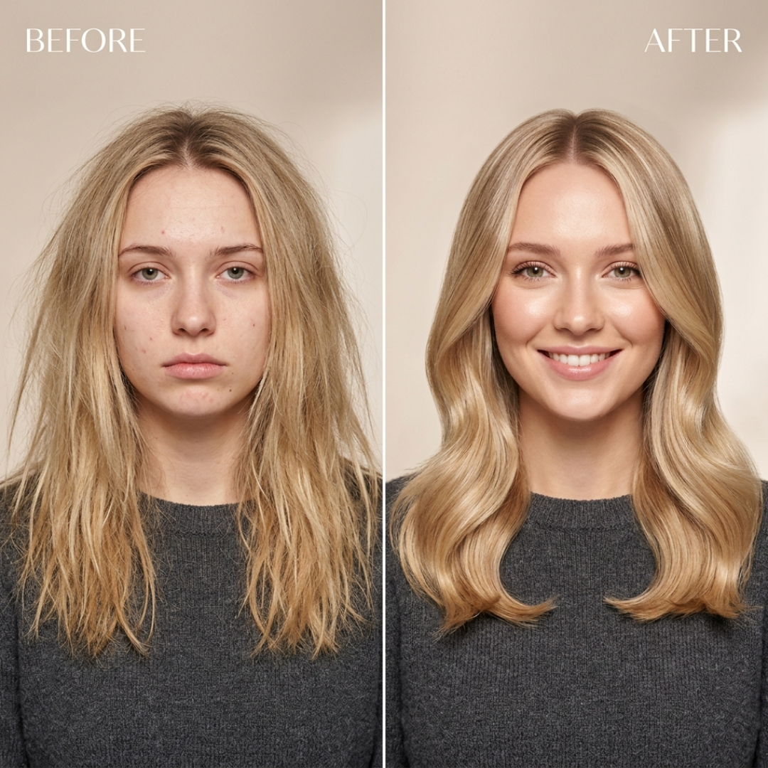MakeMeBold Frizz Fix MIST - Ultra-Light, Glossy Hair That Lasts – With Keratin, Multi-Oil Blend & UV Shield – Humidity Shield, Glass Shine
