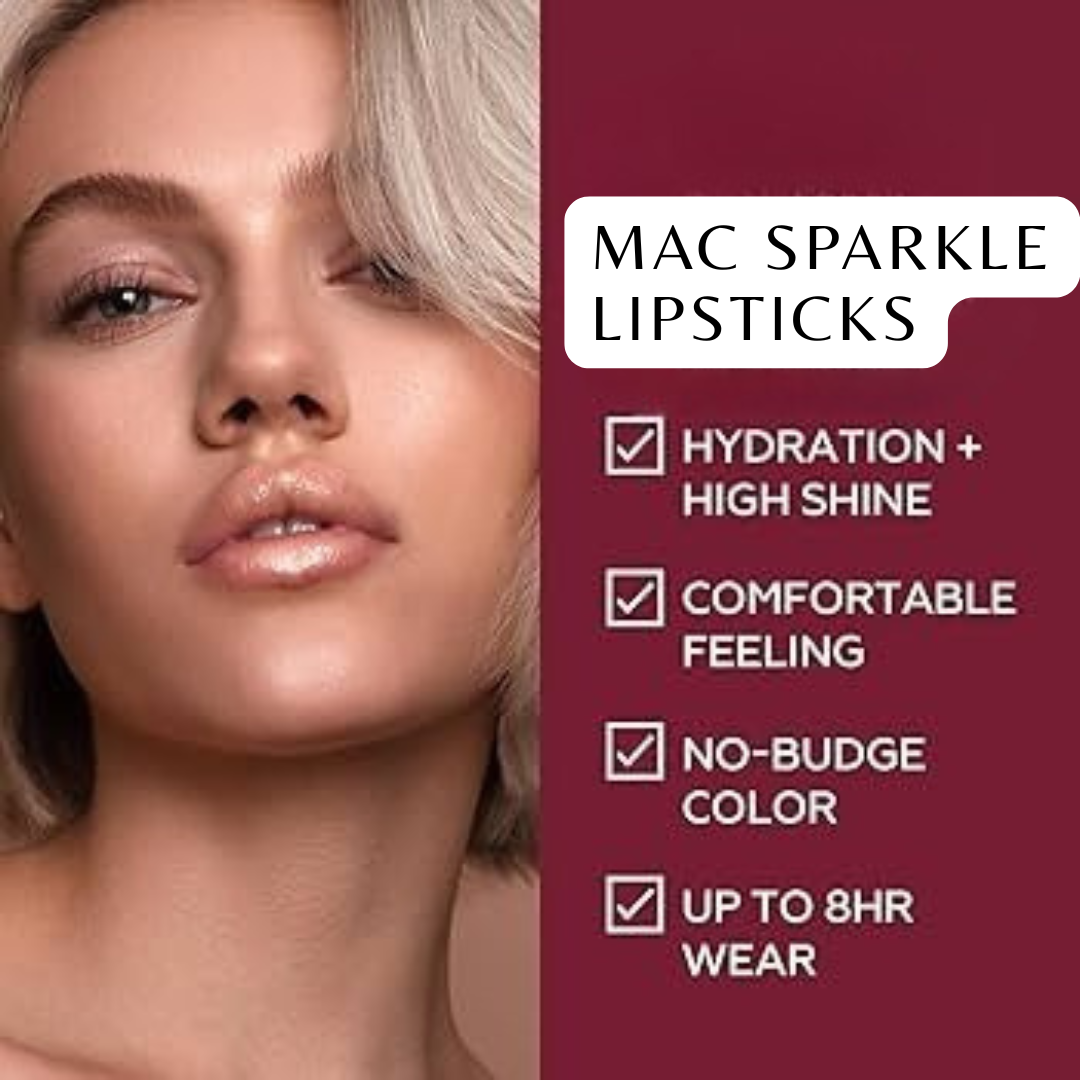 MAC Sparkle Lipstick | High-Pigment Sparkle Gloss Finish | Long-Lasting, Smooth & Hydrating