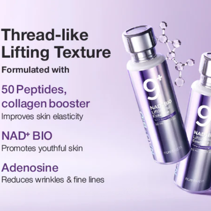 numbuzin No.9+ NAD+ BIO Time Reversing Lifting Essence | Firms, Lifts, Smooths Wrinkles & Restores Glow
