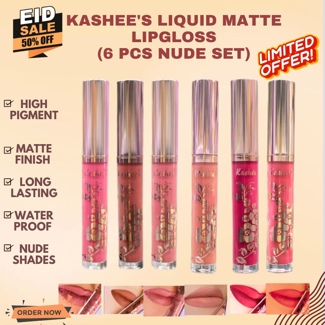 Kashee 6 pcs lipstick Set