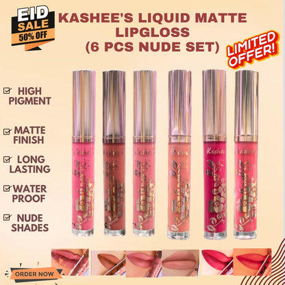 Kashee 6 pcs lipstick Set