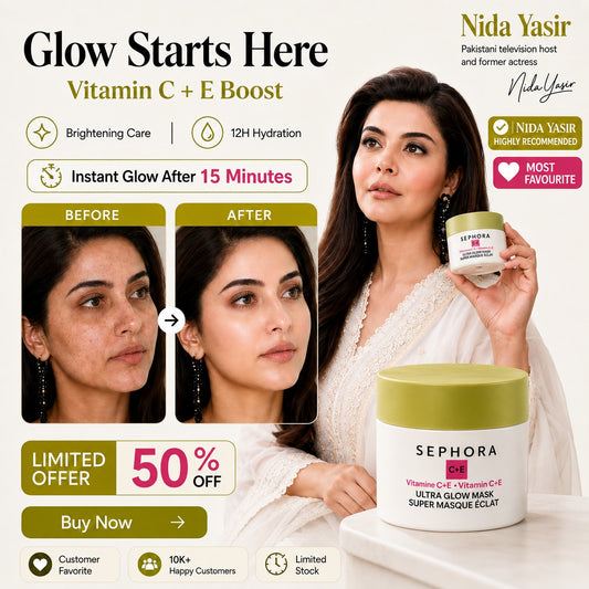 Sephora C+E Ultra Glow Mask  – Brighten + Smooth – Vitamin C+E, 12H Hydration & Dark Spot Care – Fresh Glow, Even Tone & Smooth Texture